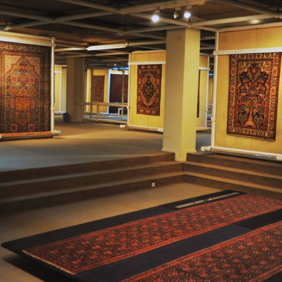 various persian carpets in the Carpet Museum of Tehran, Iran