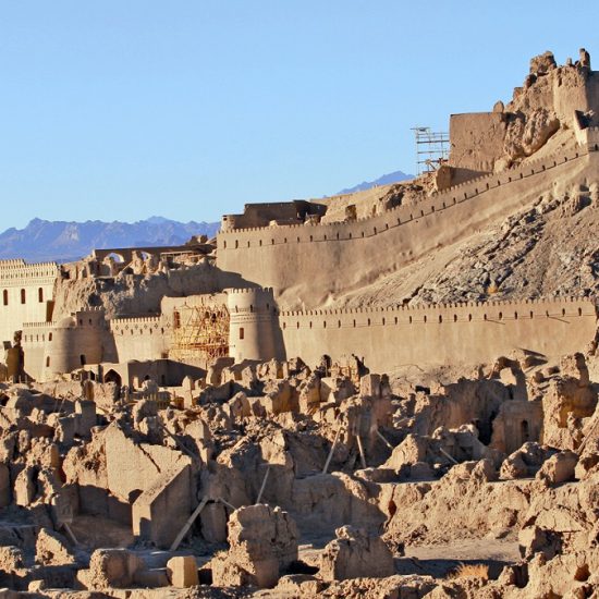 a side view of Arg-e Bam , adobe castle, Bam, Kerman, Iran