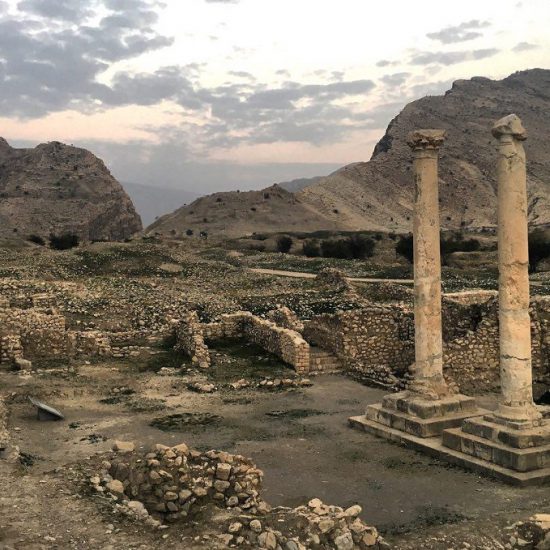 ancient columns,Sassanid Archaeological Landscape, Bishapur (UNESCO heritage), Iran