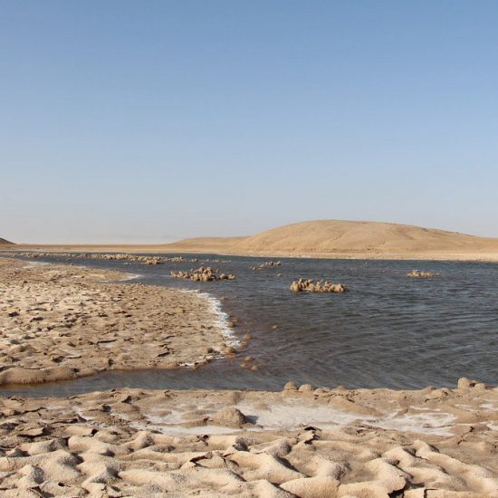 a part of Lut Desert , salty water, Iran