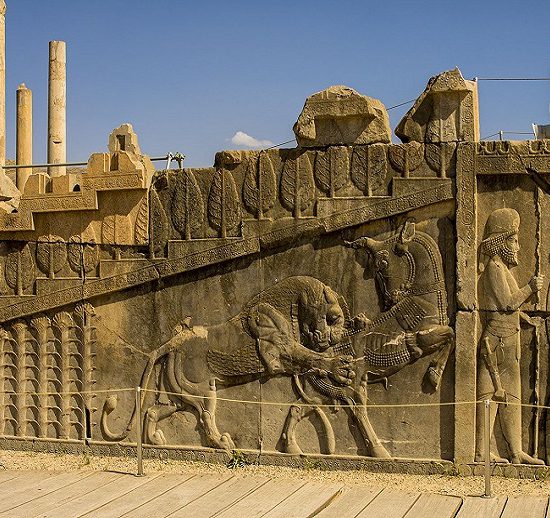 stone carving in Persepolis, UNESCO world heritage, Iran