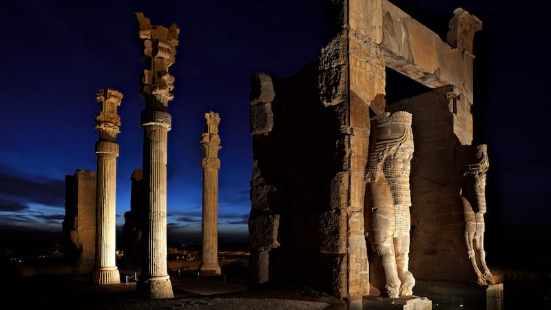 Persepolis at Night - Persepolis Palace Complex Or Takht-e Jamshid