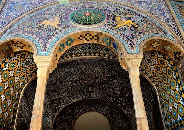 Tiling in Golestan Palace, Attractions, Iran