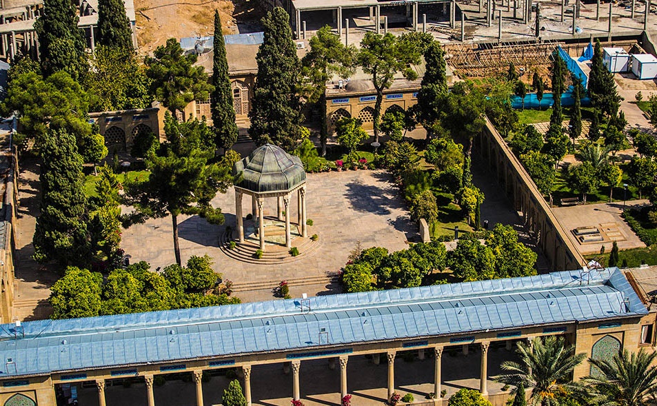 Tomb of Hafez from above - Tomb of Hafez Shirazi | Hafezieh