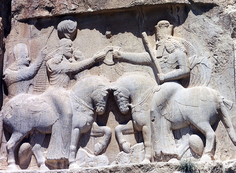 the relief of Ardashir II, Kermanshah, Iran attractions - Taq e Bostan
