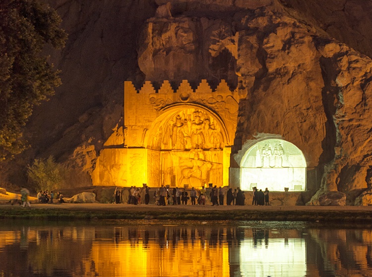 Taq-e Bostan at Night, Persian history, Kermanshah Attractions, Iran