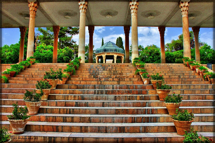 The steps in Hafez tomb, Shiraz, Iran