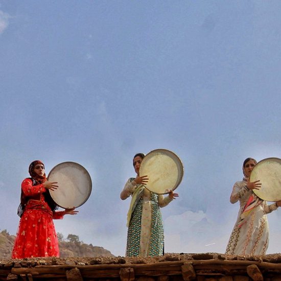 women playing Daf,kurdestan west of Iran, Iran on tour cultural tours