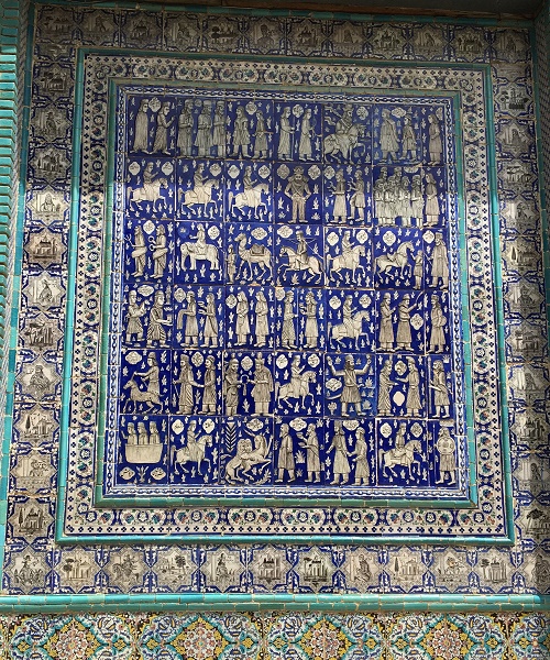 Tiling with pre-Islamic Motif, in Moaven ol-Molk Takieh, Kermanshah
