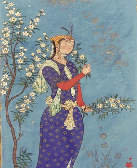 A drawing of Safavid Woman
