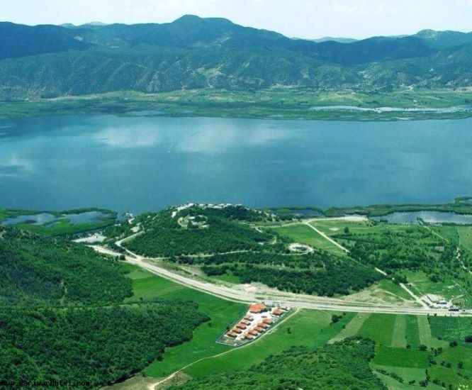 Aerial View of Zarivar Lake