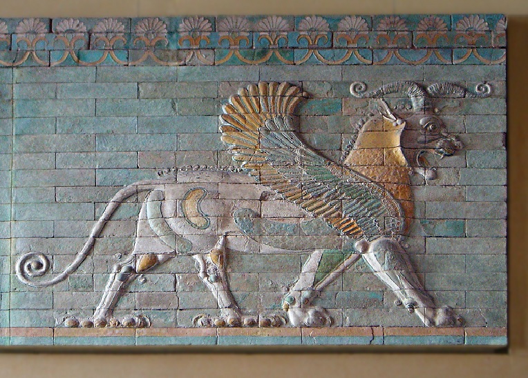 Apadana Castle Shush - winged lion, persian mythology, ancient art, rock relief, apadana palace, palace of darius, susa, unesco, iran
