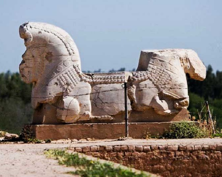 ancient, statue, pillar, persian, art, shush, ahvaz, khuzestan, Susa, iran, attraction