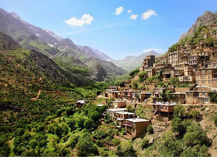 hajij village, terraced village, western iran, kermanshah, iran attractions