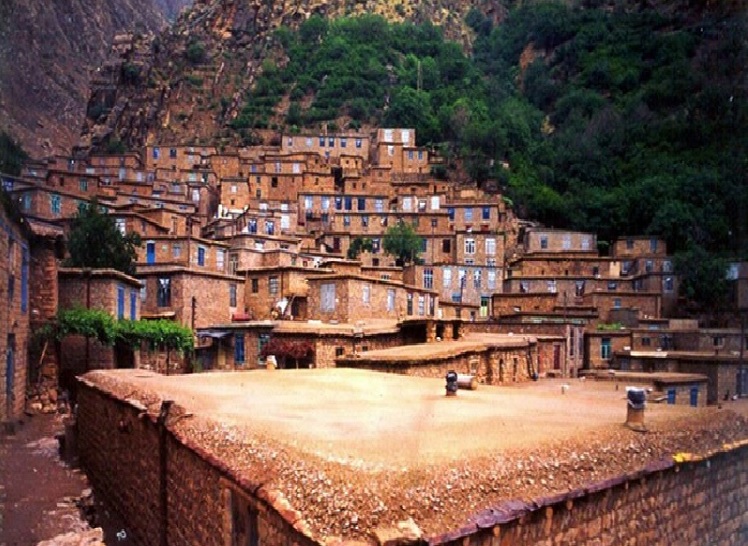 hajij village, staired, terraced, sustainable architecture, uramanat, kermanshah, iran