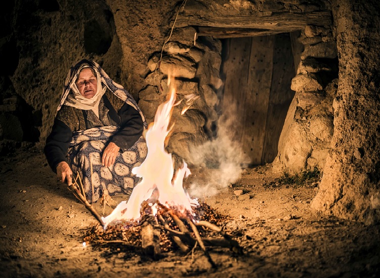 fire, insulation, traditional life, cave architecture, cave houses, maymand, village, iran