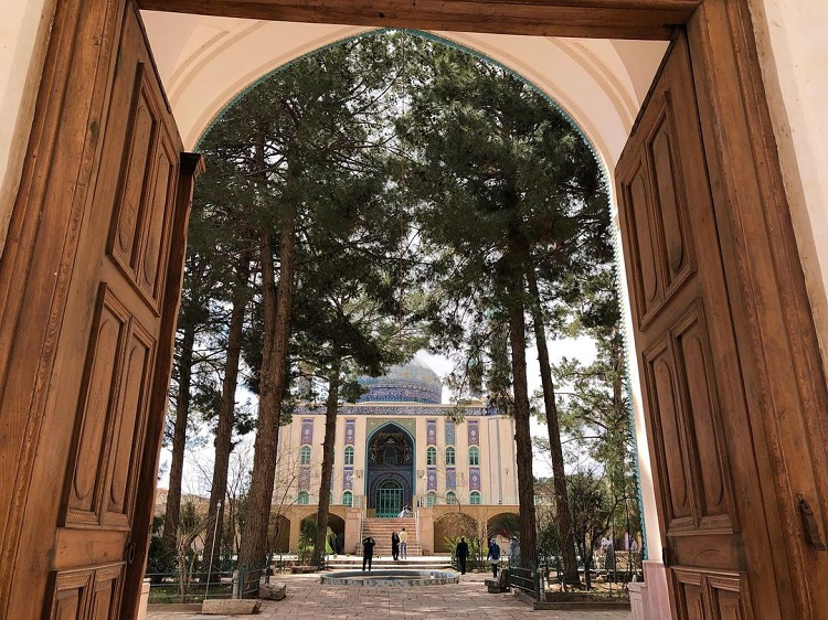 shah nematollah vali shrine, courtyard, mahan attractions, kerman, iran