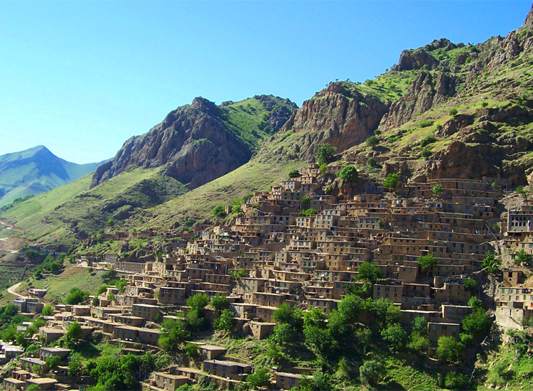 terraced village, kurdish, uraman takht, Avroman, hawraman takht, kurdistan province, iran attraction 