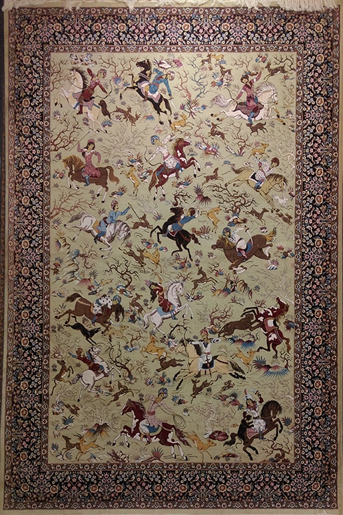 hunting ground pattern 1 - Persian Carpet - Persian Style Rugs - Iranian Handmade Carpets
