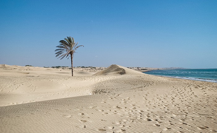 Derak Beach, a sandy beach, Chabahar, Iran