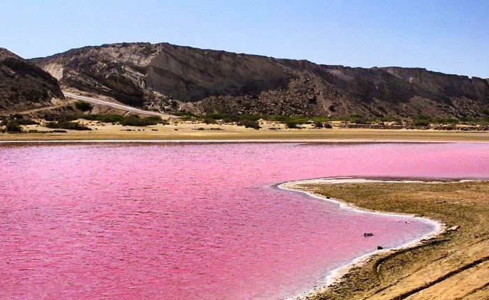 Lipar Pink Lake, around Chabahar, Iran 