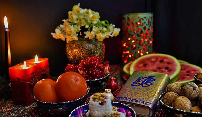 Hafez Poetry Book Along With Other Essentials Of Yalda Gathering 